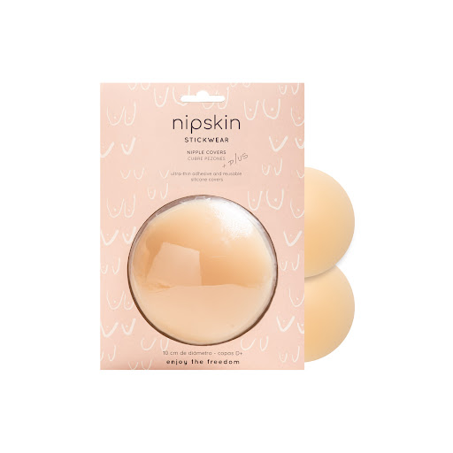 Cubre Pezones Nipskin Plus10 Cm Silicona Tono Vainilla Pack