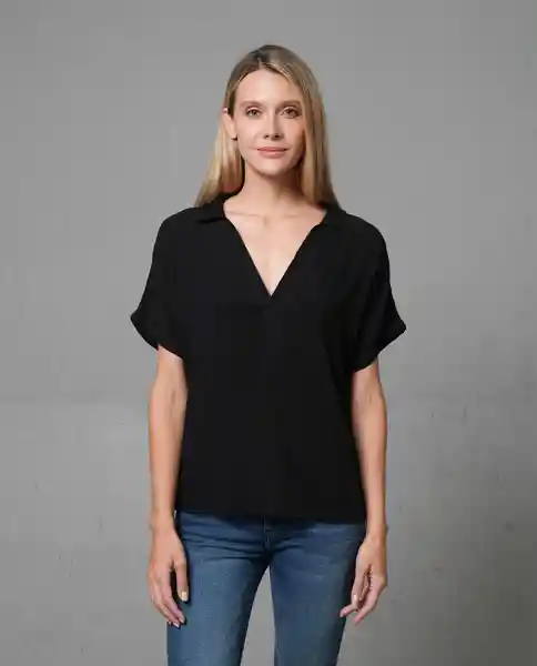 Camisa Mujer Negro S 212 G101_NEG194007 Rifle