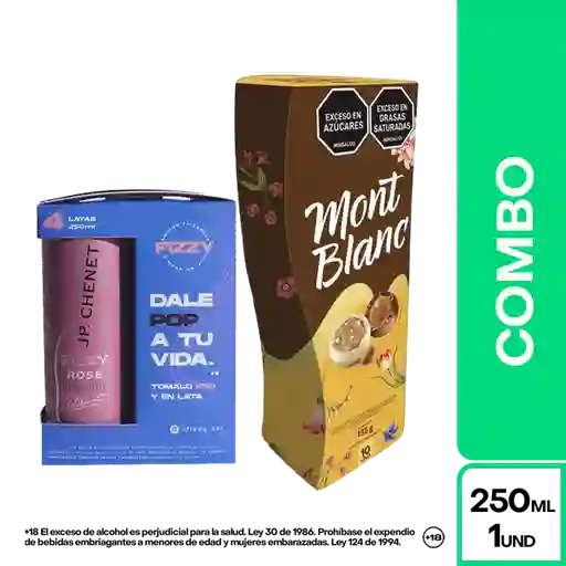 Combo Jp Chenet Rosado Fizzy 4 Und + Montblanc Arequipe Almendra