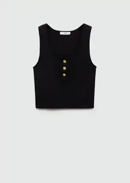 Top Ray Negro Talla 18 Mujer Mango