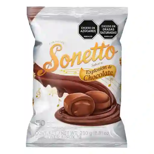 Caramelo Soneto Blando Chocolate Relleno Choco (250 Gr)