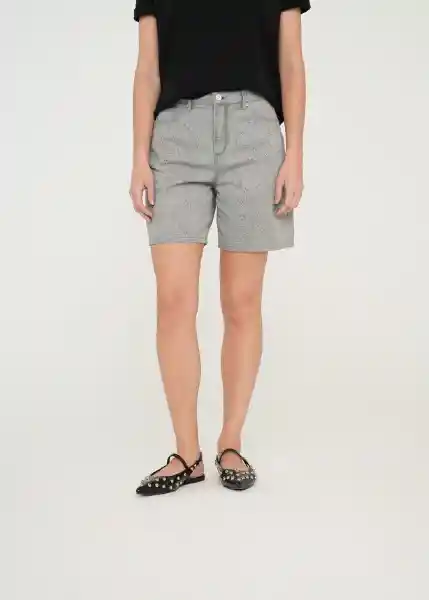 Short Avril Mujer Gris Ceniza Talla 8 459g301 Naf Naf