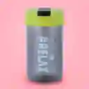 Vaso Plástico Con Tapa Abatible de Letter Negro 500 mL Miniso