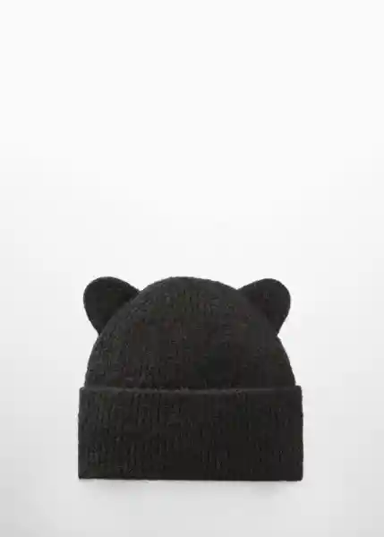 Gorro Miau Negro Talla 96 Niña Mango