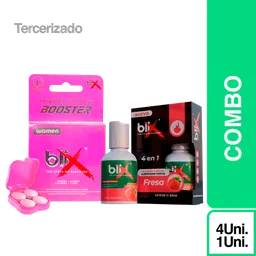 Combo Blix Potenciador Mujer + Lubricante Fresa