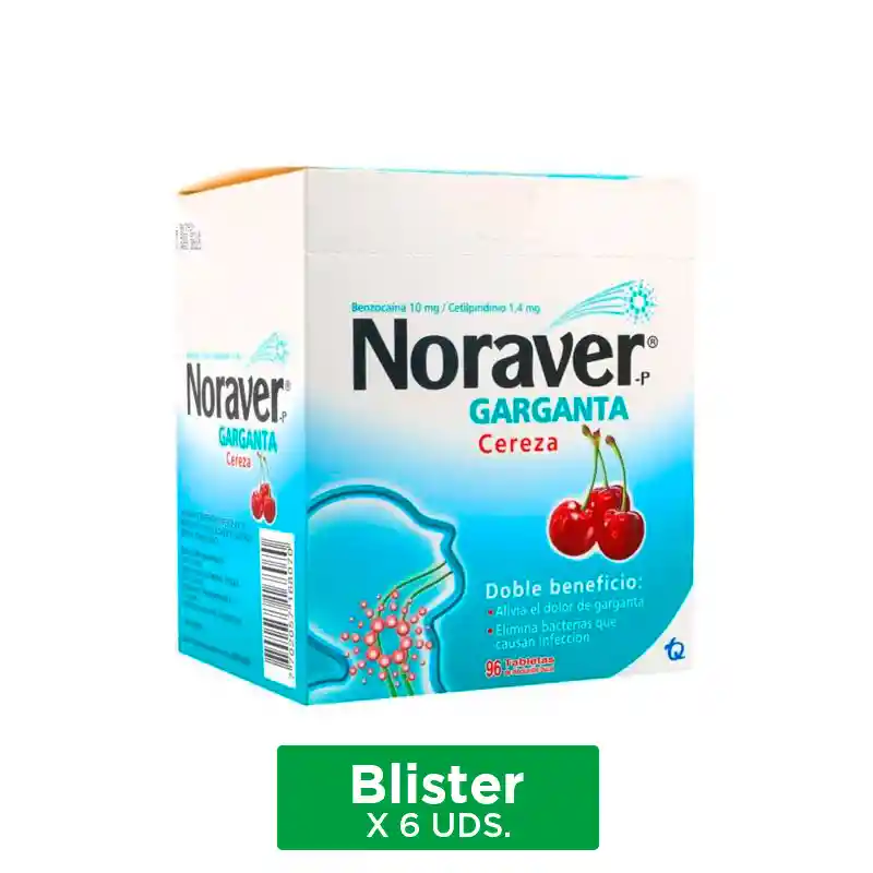 Noraver Garganta Blister (10 mg / 1.4 mg)