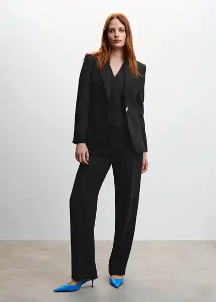 Pantalón Iguana Negro Talla 18 Mujer Mango