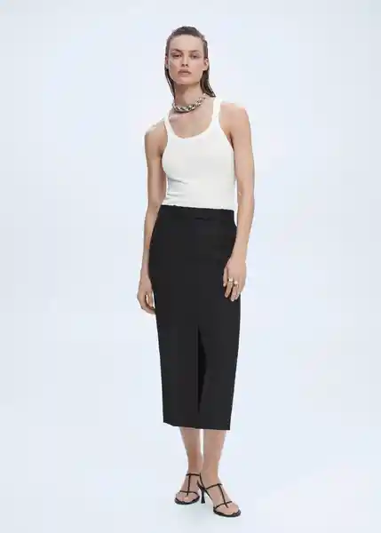 Top Elodie Offwhite Talla S Mujer Mango