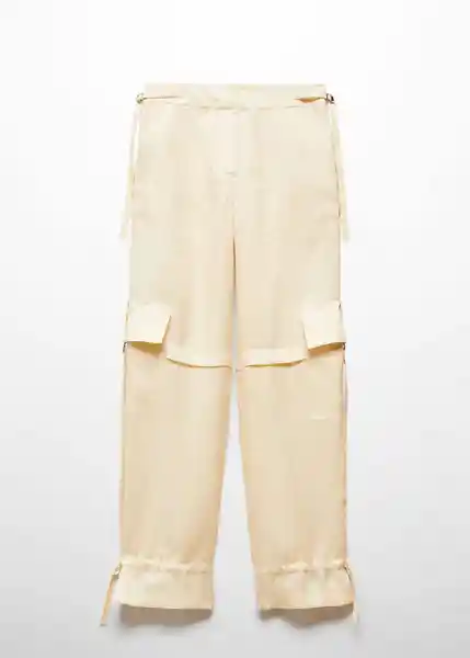 Pantalón Cargo Crudo Talla M Mujer Mango