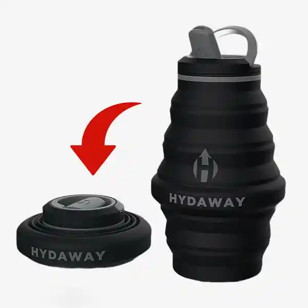Hydaway Botella Plegable Negro 17 oz