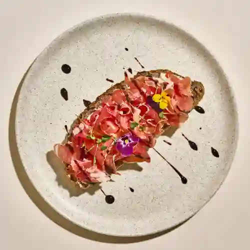 Tostada de Jamón Serrano y Marañón