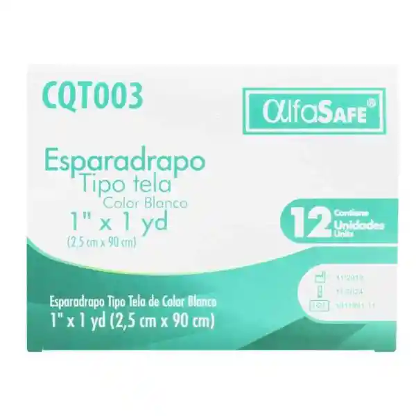 Alfa Safe Esparadrapo Tipo Tela Color Blanco
