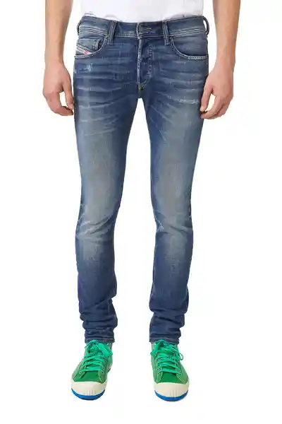 Diesel Jean Sleenker-X Para Hombre Azul Medio Talla 31