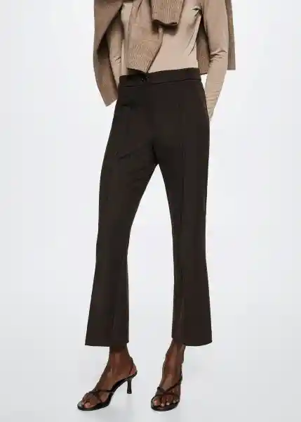 Pantalón Newkick Marron Talla 44 Mujer Mango