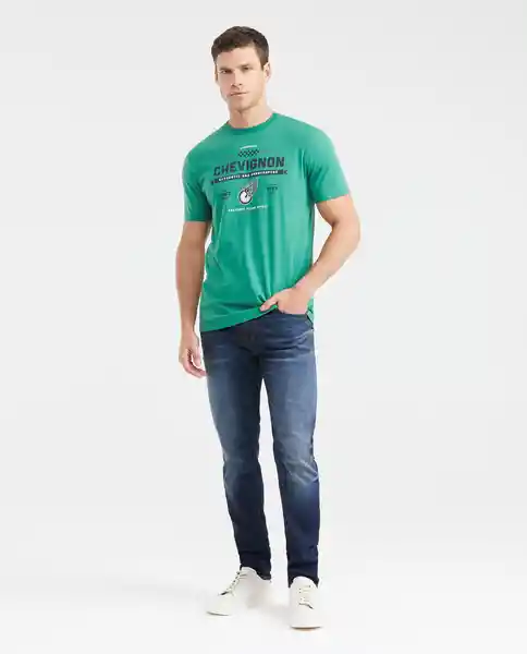 Camiseta Runthentic Graphict Verde Cebollín Oscuro S Chevignon