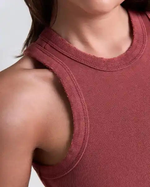 Camiseta Mujer Café Talla S 609G015_CAF181425 Americanino
