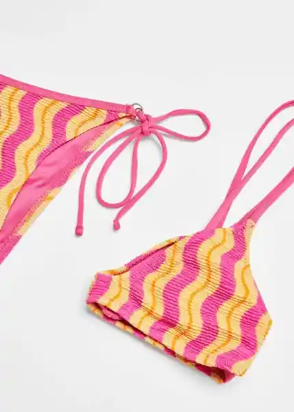 Top Bikini Corfu Fucsia Talla L Mujer Mango