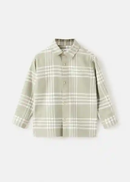 Camisa Oliver Verde Talla 70 Niños Mango