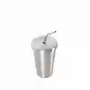 Vaso Con Pitillo en Acero Inoxidable 500 mL Ambiente Gourmet