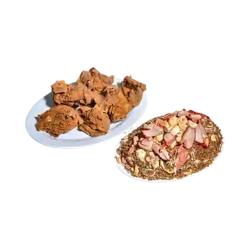 Promo Arroz Chino Mediano y Medio Pollo
