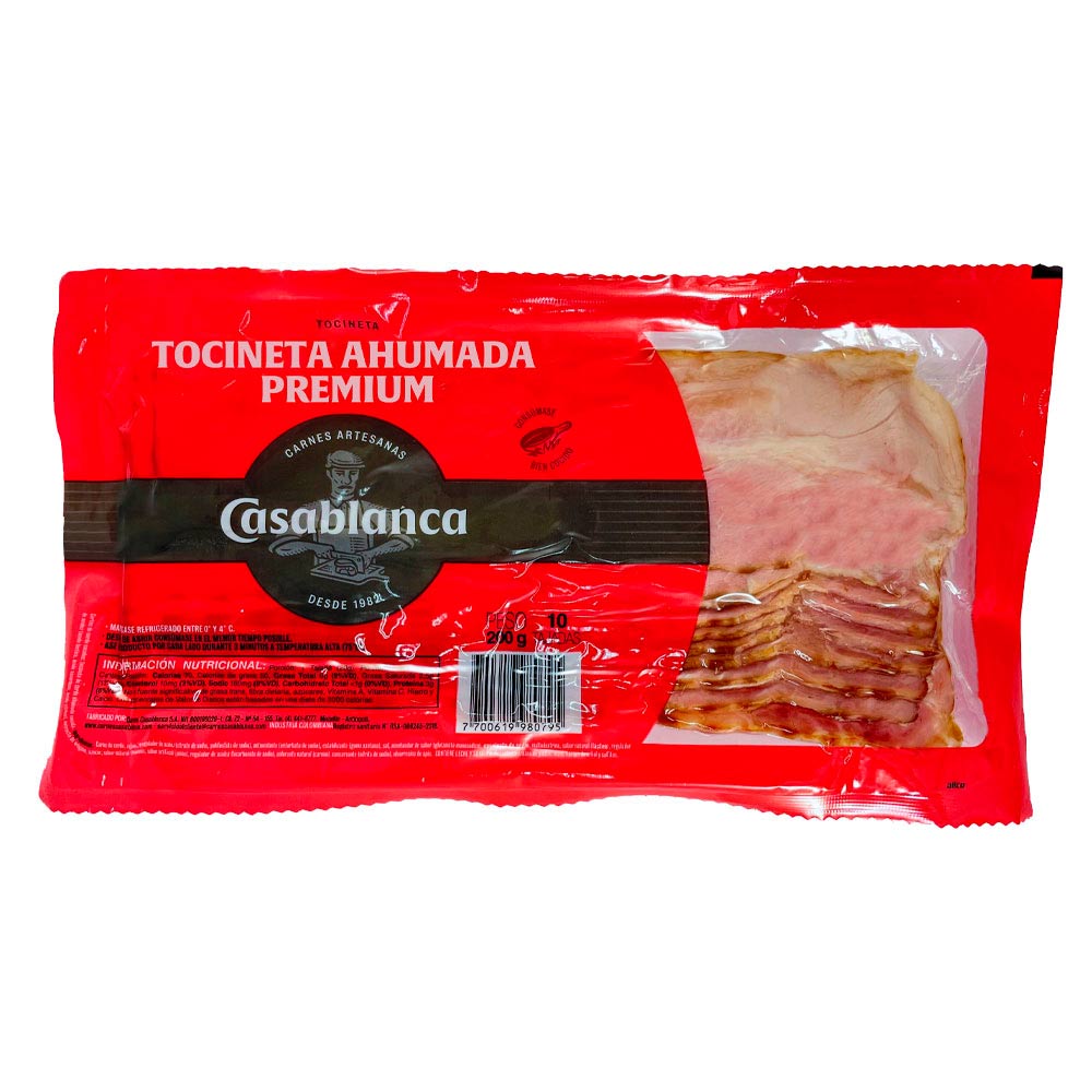 Casablanca Tocineta Ahumada Premium 200 g