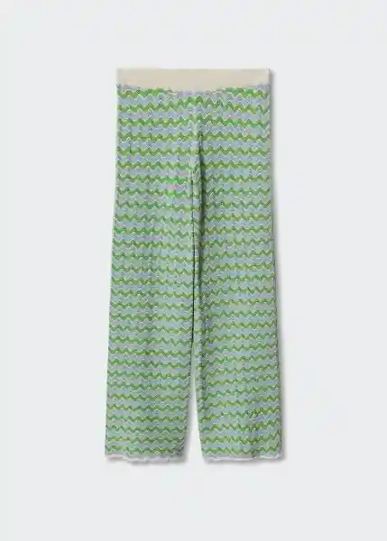 Pantalón Wava Verde Talla M Mujer Mango