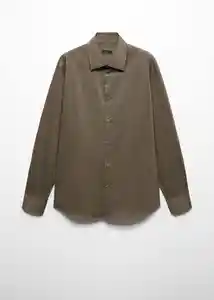 Camisa Play Khaki Talla M Hombre Mango