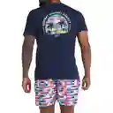 Camiseta Manga Corta Oceanic Oasis Hombre Azul-xl