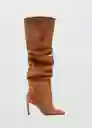 Botas Liza Tabaco Talla 36 Mujer Mango