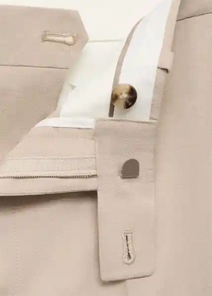 Pantalón Milan Beige Talla 40 Hombre Mango