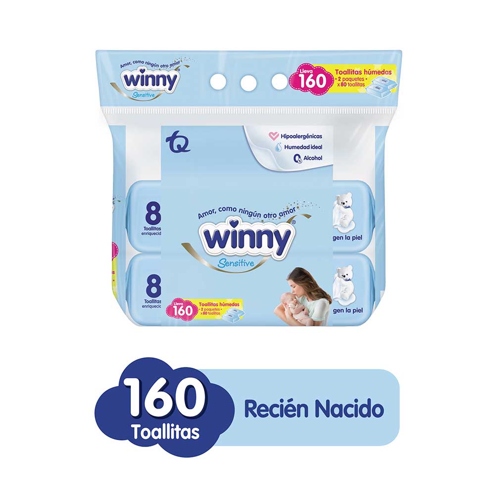 Winny Toallitas Húmedas Sensitive Recién Nacido 160 und