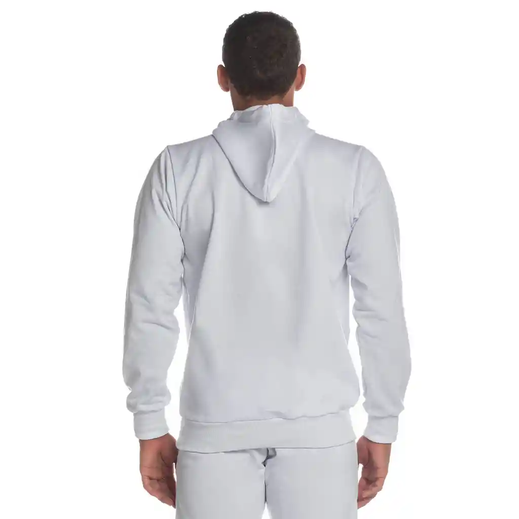 Buzo Hoodie Logo Vintage Masculino Blanco-M