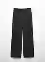 Pantalón Maura Negro Talla 50 Mujer Mango