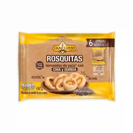 Sanissimo Rosquitas horneadas de yuca con chía y quinua multipack 120G