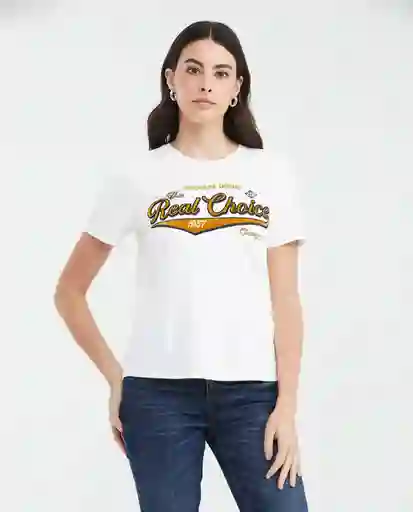 Camiseta Graphic Tee Crudo Prístino Claro L Chevignon