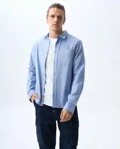 Camisa Hombre Azul Talla XL 811G501_AZU194039 Americanino