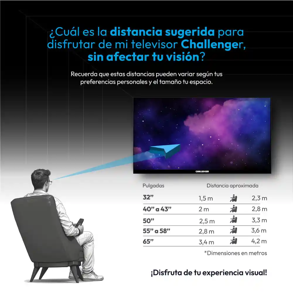Televisor Challenger 43 Pulgadas Led Fhd Bt Google Tv 43kg84