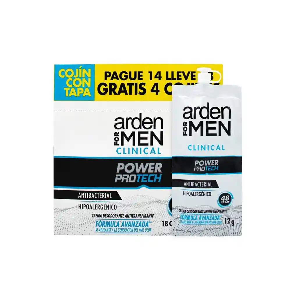 Desodorante Arden For Men Crema Clinical Sobres