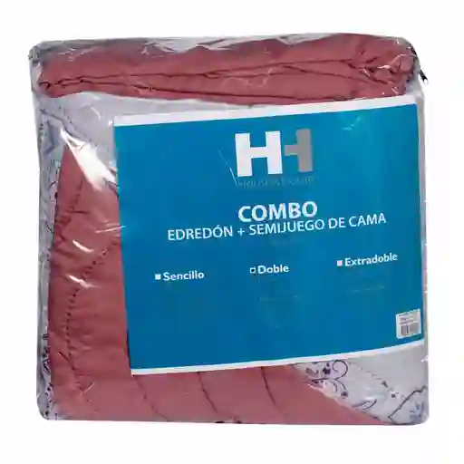 H&H Edredón + Juego de Cama Paraíso Doble