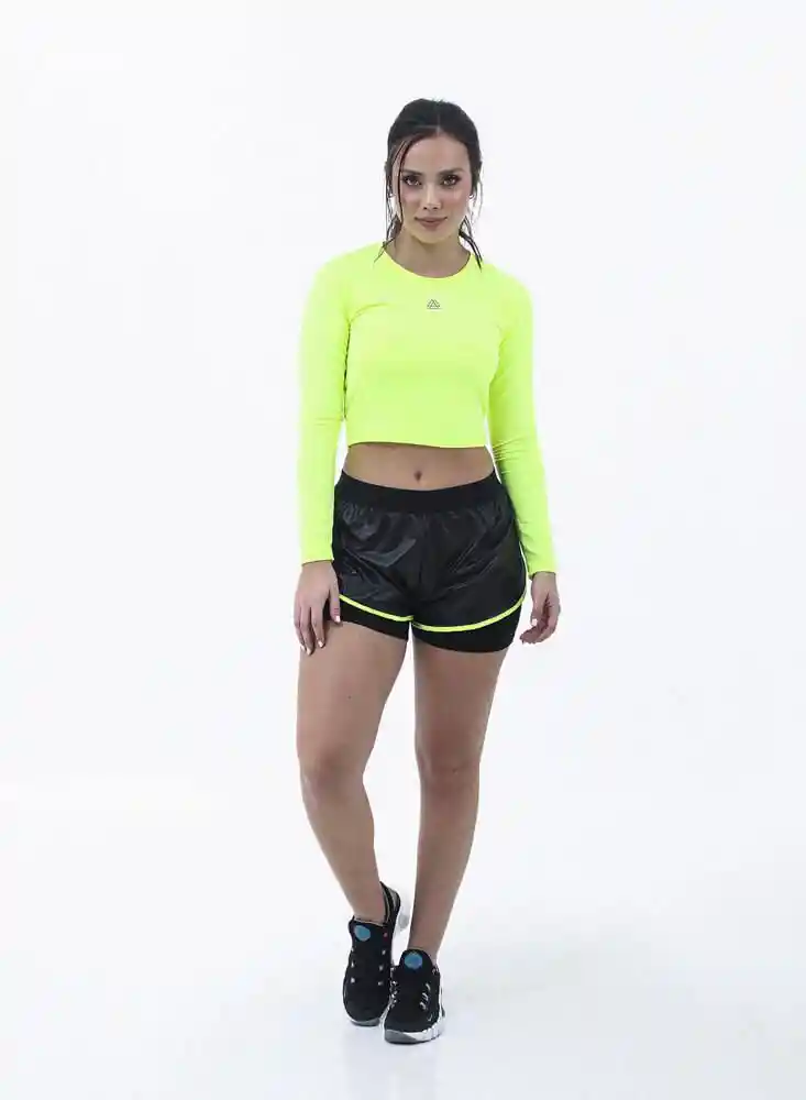 Croptop Manga Larga Xl-amarillo