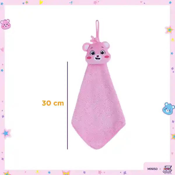 Toalla Para Manos Colección Care Bears Carita 3D Rosa Miniso