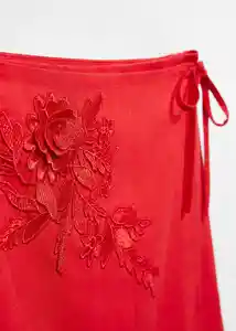 Falda Ariel-H Rojo Talla L Mujer Mango