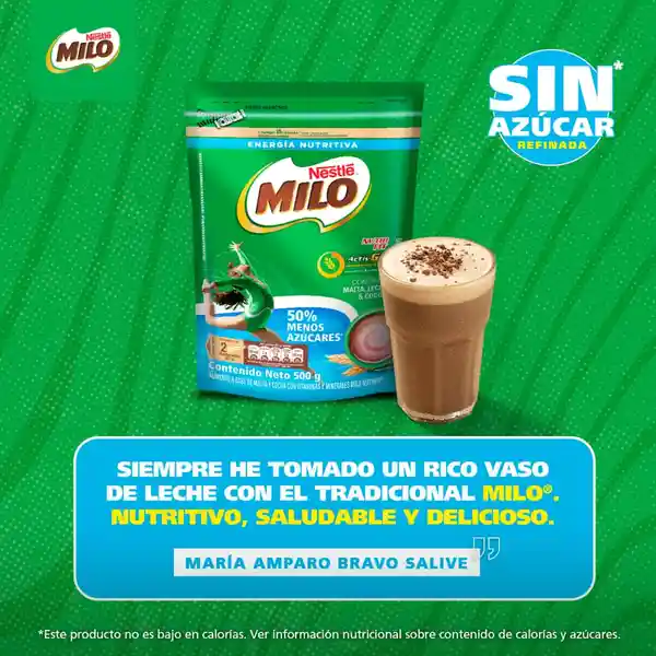 Modificador de leche MILO NUTRI-FIT menos azúcares x 750g