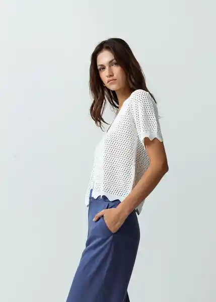Blusa Tejido Mujer Crudo Marfil Talla L Naf Naf