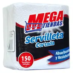 Megatiendas Servilleta Cortada x 150 Unidades