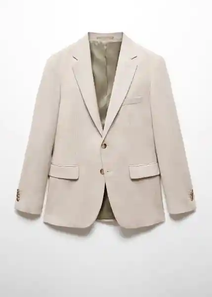 Blazer Americana Milan Beige Talla 44 Hombre Mango