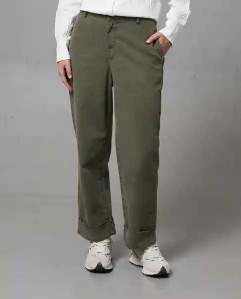 Pantalón Mujer Verde Talla 10 269G001_VER190309 Rifle