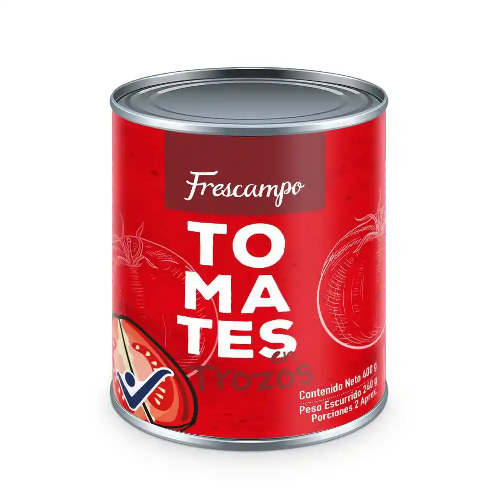 Tomate en Lata en Trozos Frescampo