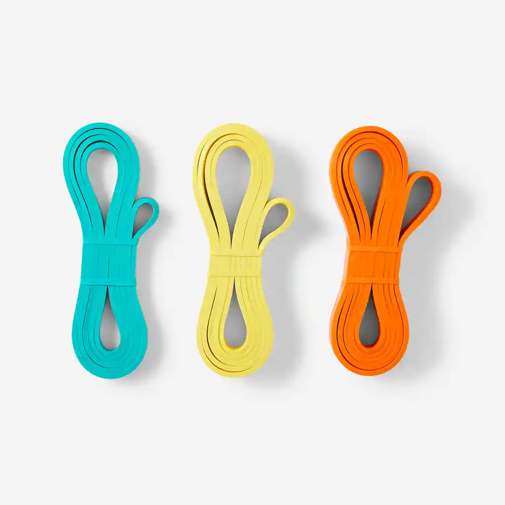 Kit de 3 Bandas Elásticas de Entrenamiento 15-25-35 Kg