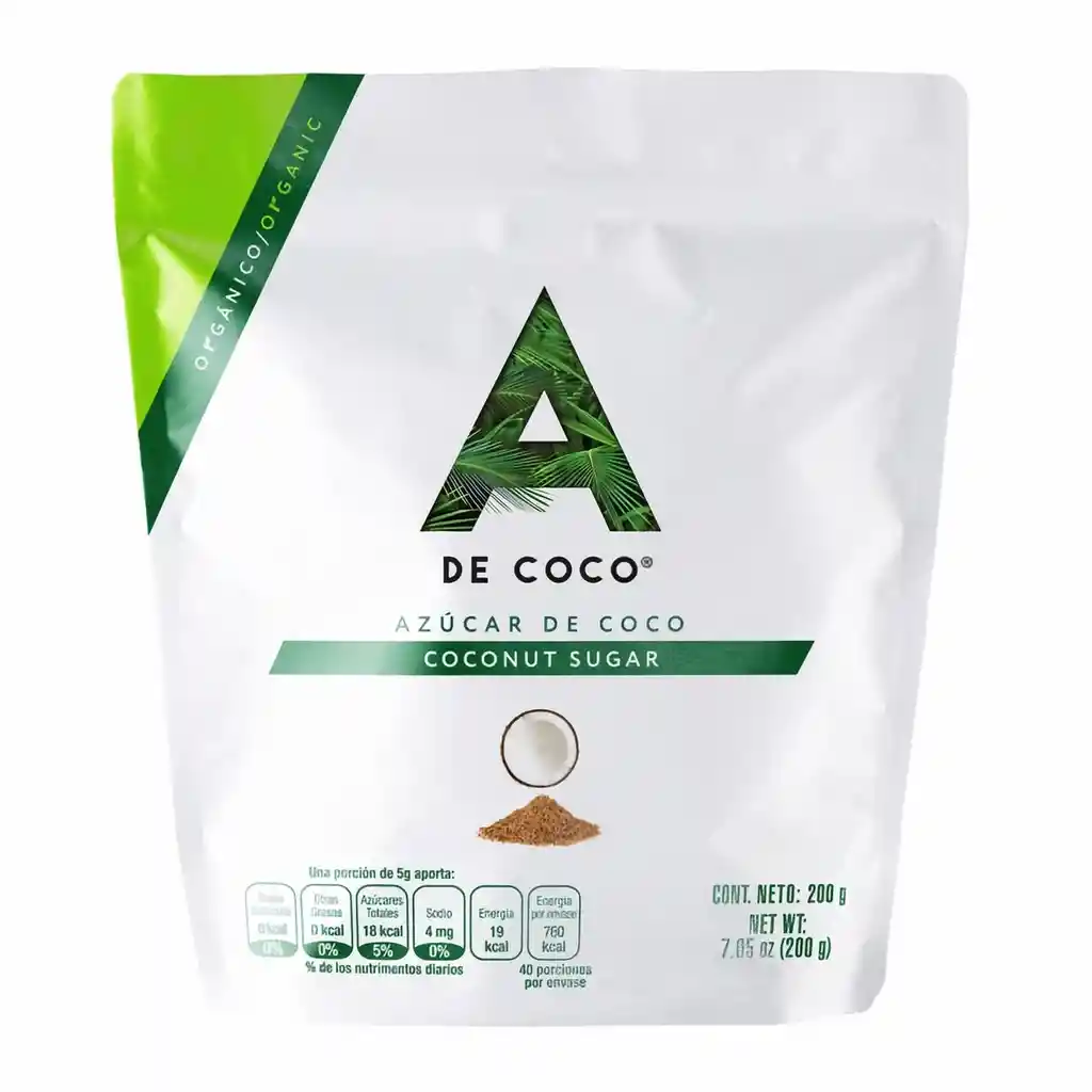 A De Coco Azúcar de Coco Orgánico